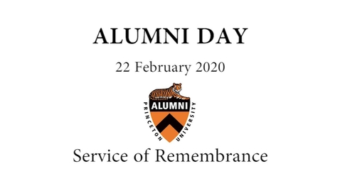 Thumbnail for entry Alumni Day 2020: Service of Remembrance
