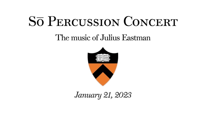 So Percussion Concert: The music of Julius Eastman