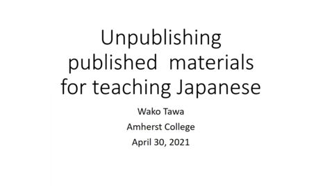 Thumbnail for CLTL Symposium 2021 Day 1 Wako Tawa