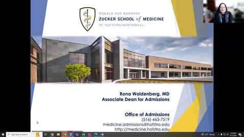 Thumbnail for entry Donald &amp; Barbara Zucker School of Medicine at Hofstra/Northwell Info Session