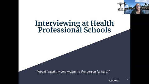 Thumbnail for Interviewing for the Health Professions