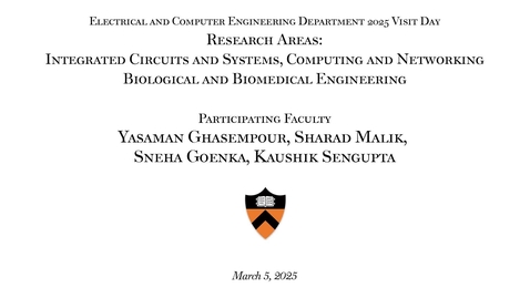 Thumbnail for Electrical and Computer Engineering Department 2025 Visit Day Faculty Panel 2