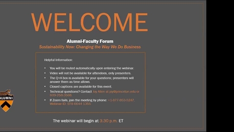 Thumbnail for Alumni-Faculty Forum 2021: Sustainability Now