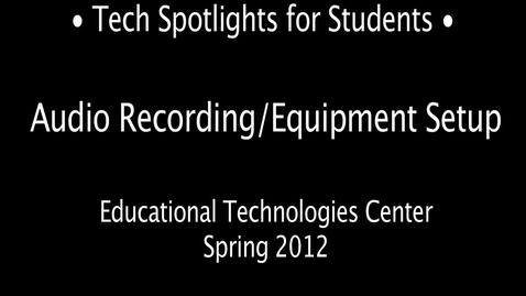 Thumbnail for entry Tech Spotlight: MR Daniel on Digital Audio Production in the NMC - 4