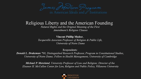 Thumbnail for Religious Liberty and the American Founding (Day 1)