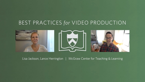 Thumbnail for entry Best Practices for Video Production