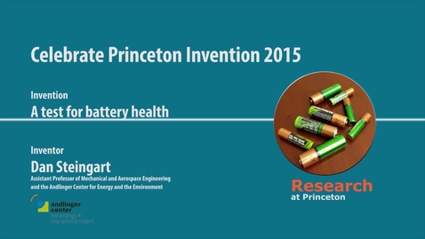 Thumbnail for entry Celebrate Princeton Invention 2015 Dan Steingart
