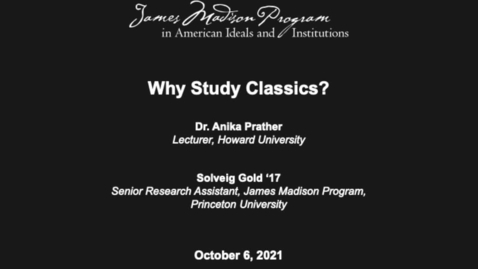 Thumbnail for Why Study Classics?