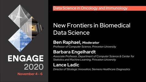 Thumbnail for entry Data Science in Oncology and Immunology: New Frontiers in Biomedical Data Science