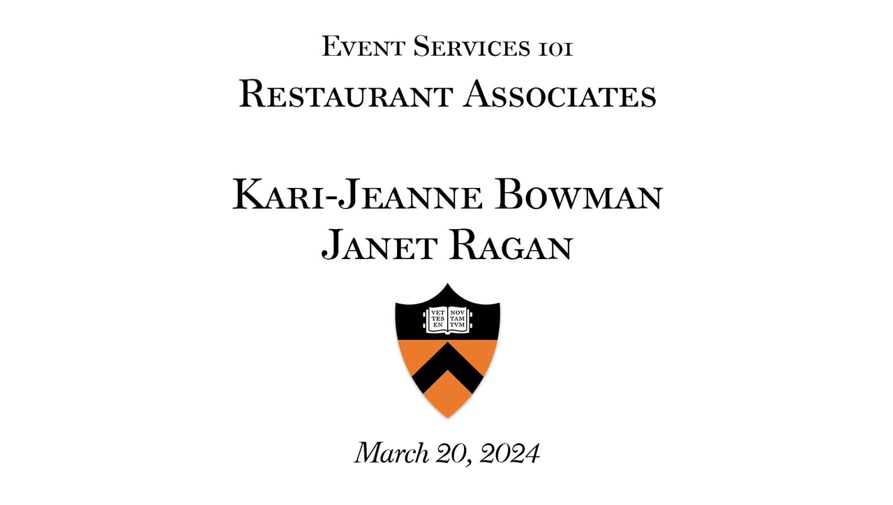 2025 Event Planning 101: &quot;Restaurant Associates&quot;