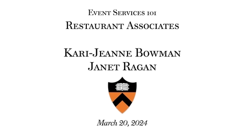 Thumbnail for 2025 Event Planning 101: &quot;Restaurant Associates&quot;