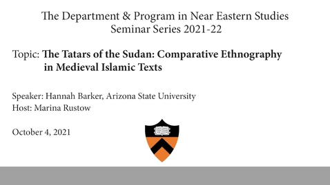 Thumbnail for entry The Tatars of the Sudan- Comparative Ethnography in Medieval Islamic Texts