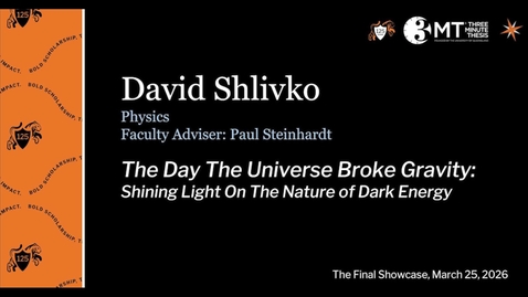 Thumbnail for Three Minute Thesis 2026 Final Showcase: David Shlivko