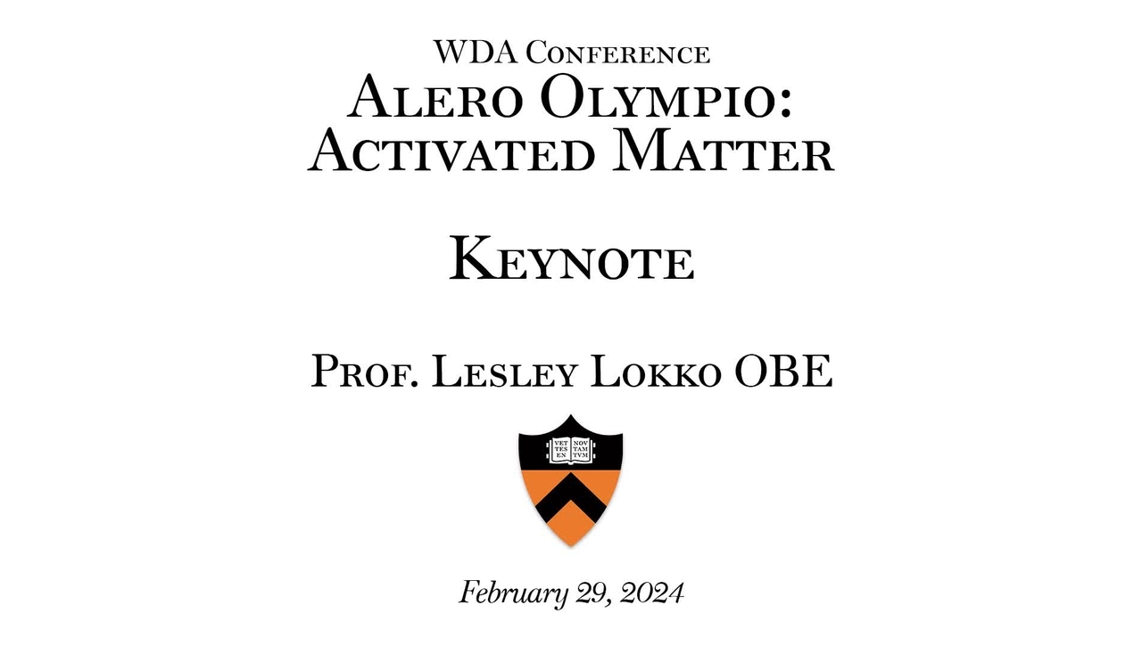 WDA Conference: &quot;Alero Olympio: Activated Matter&quot; Keynote