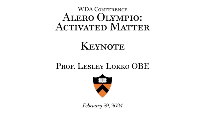 WDA Conference: &quot;Alero Olympio: Activated Matter&quot; Keynote