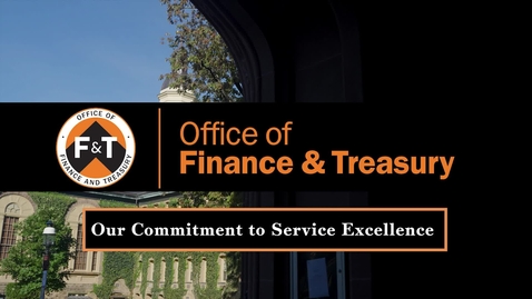 Thumbnail for entry Finance and Treasury - Our Commitment to Service Excellence