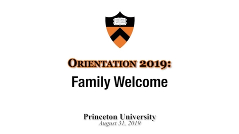 Thumbnail for entry Orientation 2019: Family Welcome