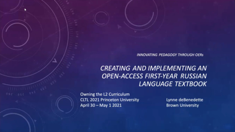 Thumbnail for CLTL Symposium 2021 Day 1 Lynne deBenedette