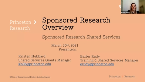 Thumbnail for Sponsored Research Overview for Shared Services (3-30-21)