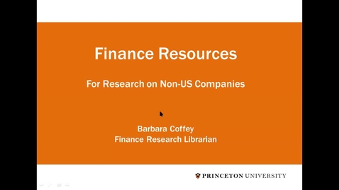 Thumbnail for JIW Finance Non Domestic Companies Data Resources