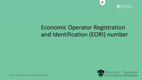 Thumbnail for Economic Operator Registration and Identification number (EORI)