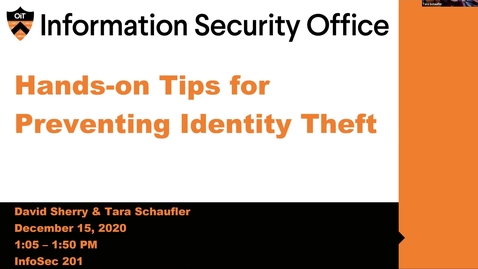 Thumbnail for entry Webinar: Hands-on Tips for Preventing Identity Theft