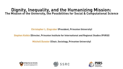 Thumbnail for entry The Dignity &amp; Debt Network Conference - Dignity, Inequality, and the Humanizing Mission: The Mission of the University, the Possibilities for Social &amp; Computational Science