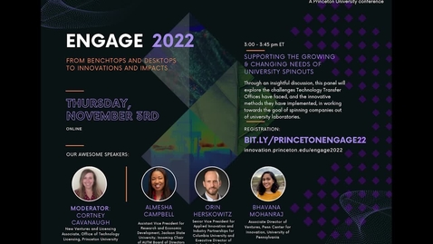 Thumbnail for Supporting the Growing and Changing Needs of University Spinouts - Engage 2022