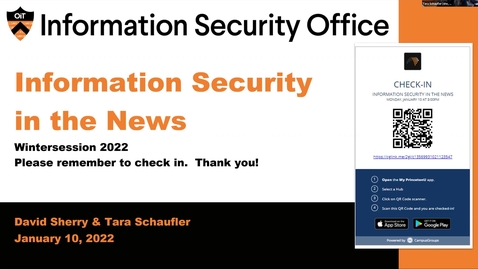 Thumbnail for Wintersession - Information Security in the News