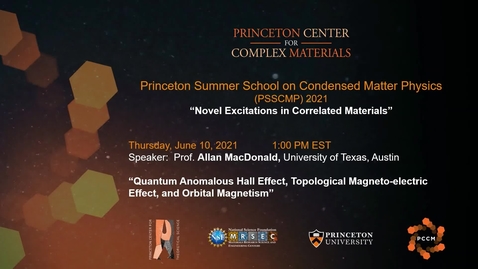 Thumbnail for entry Quantum Anomalous Hall Effect, Topological Magneto-electric Effect and Orbital Magnetism