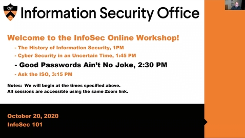 Thumbnail for entry Webinar: Good Passwords Ain't No Joke