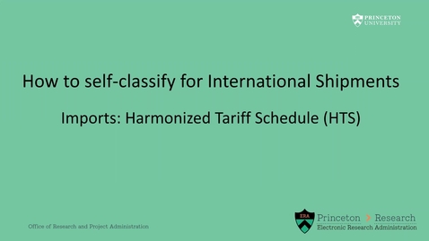 Thumbnail for How to identify the Harmonized Tariff Schedule Number (HTS)