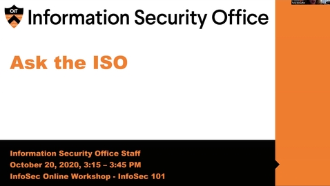 Thumbnail for entry Webinar: Ask the ISO