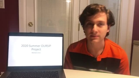 Thumbnail for OURSIP intern - Michael Lenzi