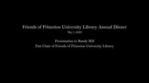 Thumbnail for entry FPUL Annual Dinner: Presentation to Randy Hill, May 1, 2022