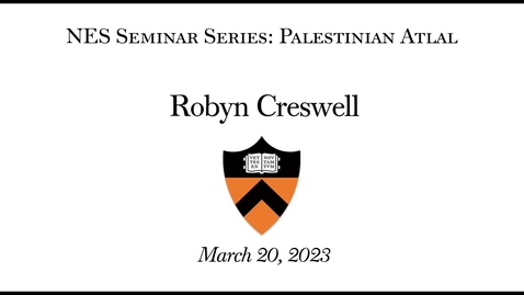 Thumbnail for entry NES Seminar Series - Robyn Creswell
