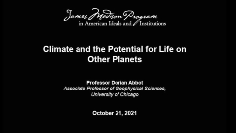Thumbnail for entry Climate and the Potential for Life on Other Planets