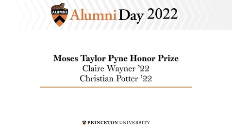 Thumbnail for 2022 Alumni Day Pyne Prize Winners