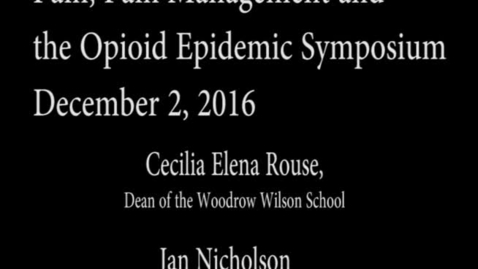 Thumbnail for Pain Management Conference: Welcome and opening remarks