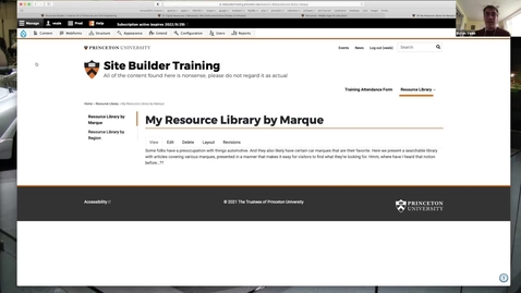 Thumbnail for Resource Library Demo from Website Wednesday, April 21, 2021