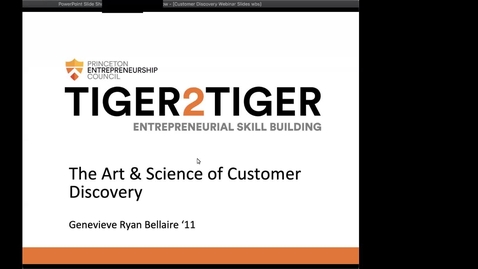 Thumbnail for entry Tiger2Tiger: The Art and Science of Customer Discovery