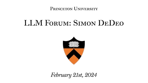 Thumbnail for entry LLM Forum - Simon DeDeo (2.21.24)