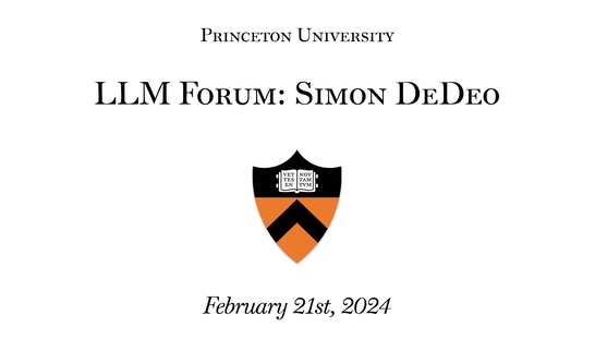LLM Forum - Simon DeDeo (2.21.24)