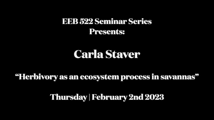 EEB 522 Seminar Series | Carla Staver