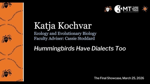 Thumbnail for Three Minute Thesis 2026 Final Showcase: Katja Kochvar
