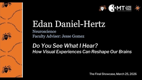 Thumbnail for Three Minute Thesis 2026 Final Showcase: Edan Daniel-Hertz