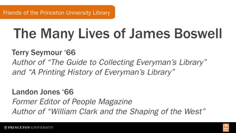 Thumbnail for The Many Lives of James Boswell