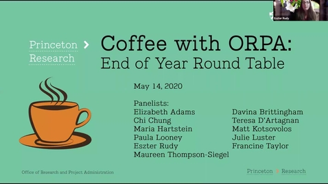 Thumbnail for entry Coffee with ORPA: Year in Review 2020 - 5/14/20