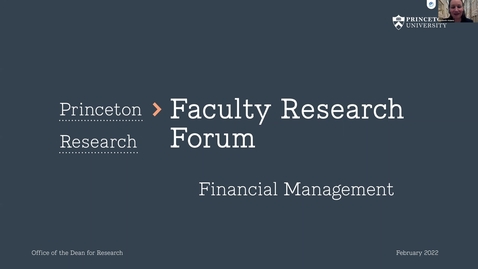 Thumbnail for entry Faculty Research Forum: Financial Management February 11, 2022