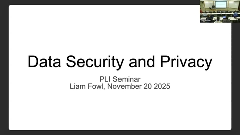 Thumbnail for PLI Lunch Series-  Liam Fowl 11/20/25